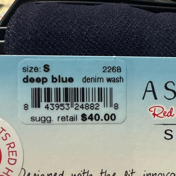 Assets by Spanx Seamless Shaping Leggings Denim Wash Deep Blue Size S - Picture 4 of 8